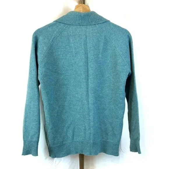 Vintage 100% Lambswool Collared Cardigan Sweater Edinburg Woolen Mill No Sz EUC - Picture 5 of 9